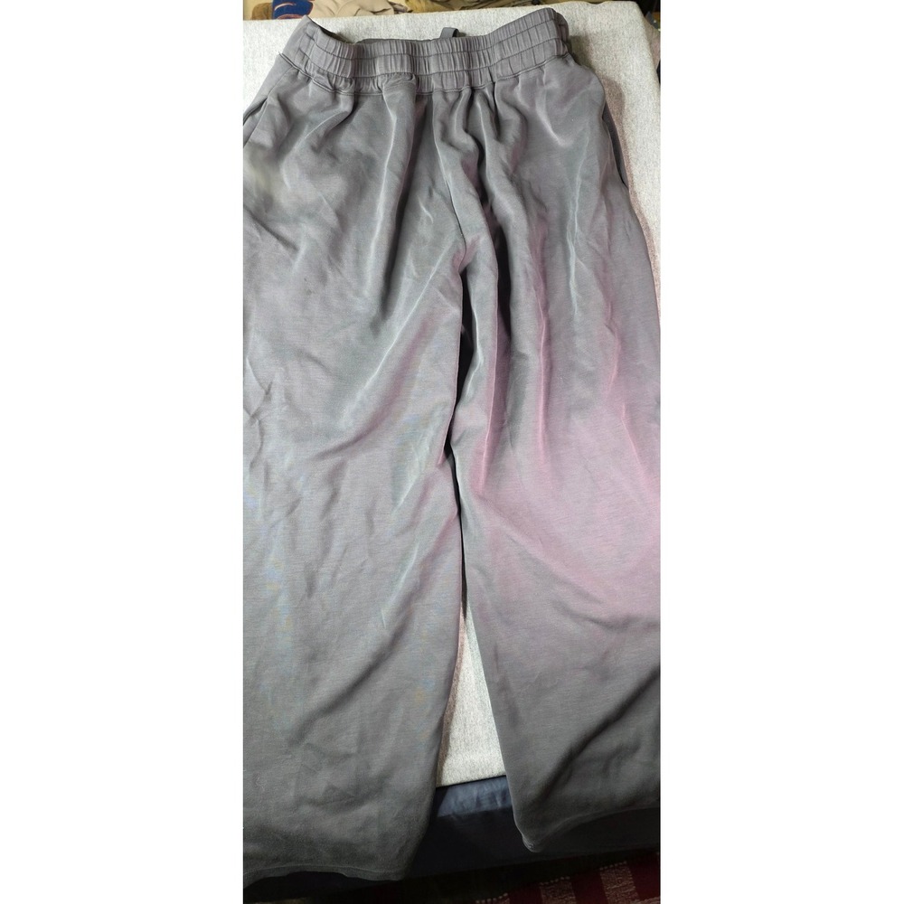 XCVI Womens Wide Leg Tiered Ruffle Pants Taupe Brown Cotton Blend Size L 2849
